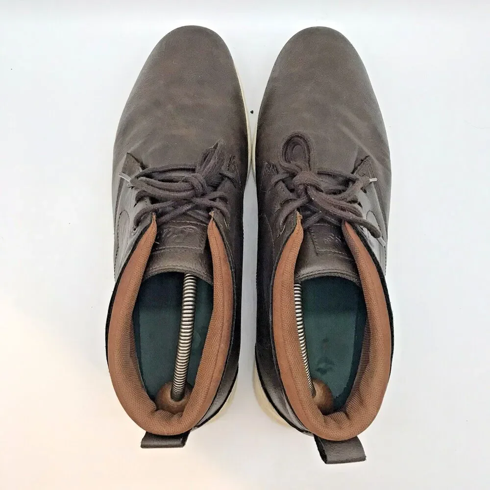 Bass 713289 Two-Tone Brown & Rust Chukka Boots Men's 12 Lace Up  Mid Top Shoes